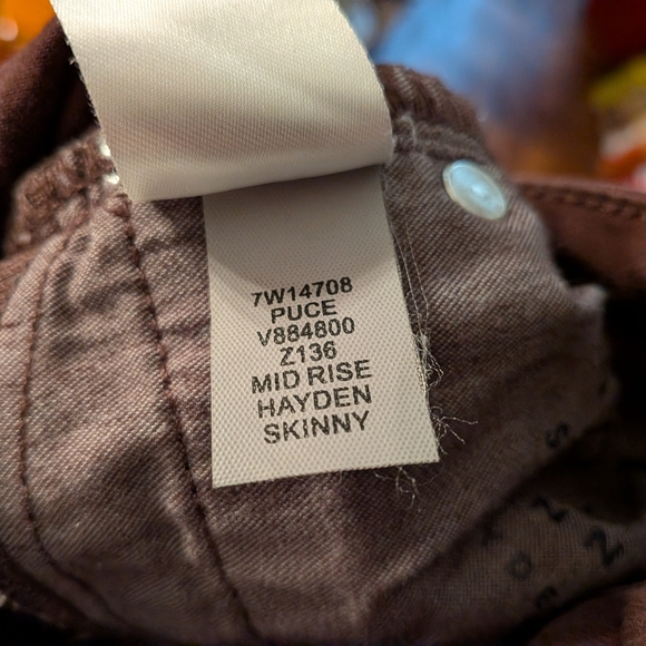 Lucky Brand Mid Rise Hayden Skinny Puce Plum Jeans 0 25A Women's - Picture 6 of 6